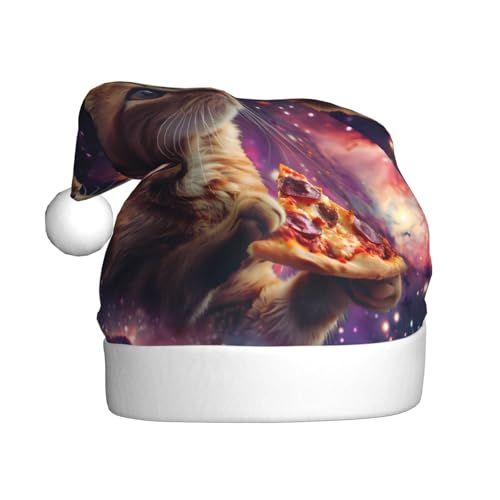 ZORIN Weihnachtsmütze, Motiv: Pizza, Weltraum, lila, Galaxie-Katze, Plüschbesatz, Uni, Weihnachtsmannmütze für Urlaub, Party, Cosplay, Weihnachtsdekoration für Herren und Erwachsene ZORIN Weihnachtsmütze, Motiv: Pizza, Weltraum, lila, Galaxie-Katze, Plüschbesatz, Uni, Weihnachtsmannmütze für Urlaub, Party, Cosplay, Weihnachtsdekoration für Herren und Erwachsene von ZORIN