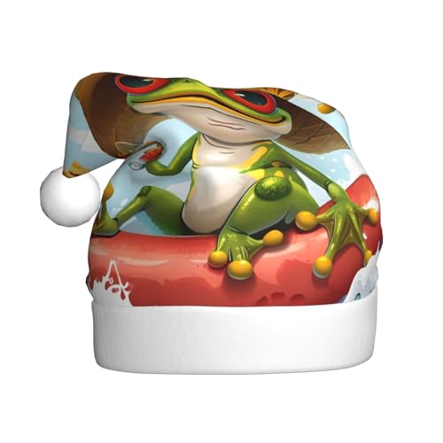 ZORIN Weihnachtsmütze, Weihnachtsmannmütze, Meereswelle, Frosch, niedlich, Uni, bequem, Plüsch, für Weihnachten, Neujahr, Urlaub, Partyzubehör ZORIN Weihnachtsmütze, Weihnachtsmannmütze, Meereswelle, Frosch, niedlich, Uni, bequem, Plüsch, für Weihnachten, Neujahr, Urlaub, Partyzubehör von ZORIN
