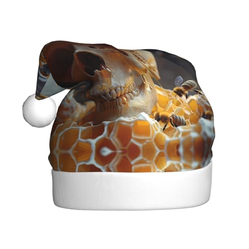 ZORIN Weihnachtsmütze, Weihnachtsmannmütze, Totenkopf, Bienen, fliegend, Uni, bequem, Plüsch, für Weihnachten, Neujahr, Urlaub, Partyzubehör ZORIN Weihnachtsmütze, Weihnachtsmannmütze, Totenkopf, Bienen, fliegend, Uni, bequem, Plüsch, für Weihnachten, Neujahr, Urlaub, Partyzubehör von ZORIN