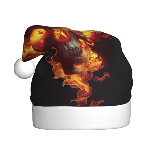 ZORIN Weihnachtsmütze, Weihnachtsmannmütze, flammender Totenkopf, Orange, dunkel, Uni, bequem, Plüsch, für Weihnachten, Neujahr, Urlaub, Partyzubehör ZORIN Weihnachtsmütze, Weihnachtsmannmütze, flammender Totenkopf, Orange, dunkel, Uni, bequem, Plüsch, für Weihnachten, Neujahr, Urlaub, Partyzubehör von ZORIN
