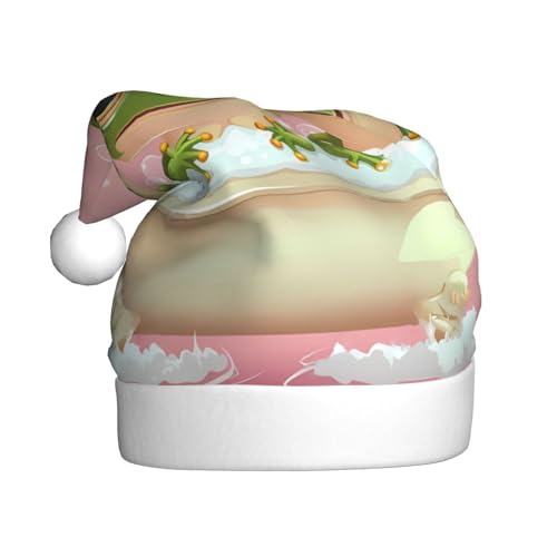 ZORIN Weihnachtsmütze, Weihnachtsmütze, Blasen, Sommerfrosch, Uni, Komfort-Plüsch, für Weihnachten, Neujahr, Urlaub, Partyzubehör von ZORIN