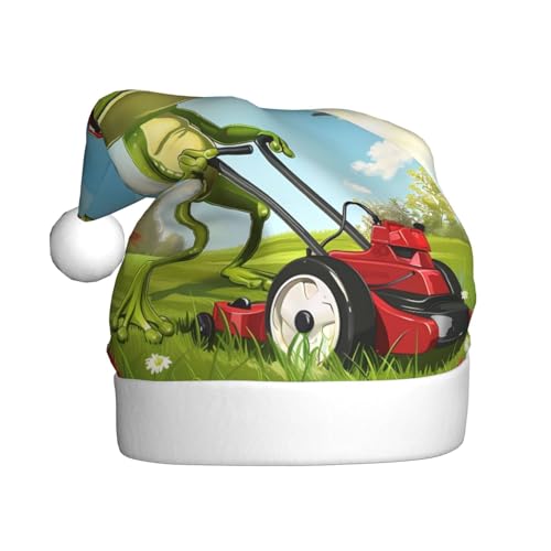 ZORIN Weihnachtsmütze, Weihnachtsmütze, Grasmähen, grüner Frosch, Uni, bequem, Plüsch, für Weihnachten, Neujahr, Urlaub, Partyzubehör ZORIN Weihnachtsmütze, Weihnachtsmütze, Grasmähen, grüner Frosch, Uni, bequem, Plüsch, für Weihnachten, Neujahr, Urlaub, Partyzubehör von ZORIN