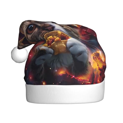ZORIN Weihnachtsmütze, Weihnachtsmütze, Katze, Tacos, Weltraum, bunt, Uni, bequem, Plüsch, für Weihnachten, Neujahr, Urlaub, Partyzubehör ZORIN Weihnachtsmütze, Weihnachtsmütze, Katze, Tacos, Weltraum, bunt, Uni, bequem, Plüsch, für Weihnachten, Neujahr, Urlaub, Partyzubehör von ZORIN