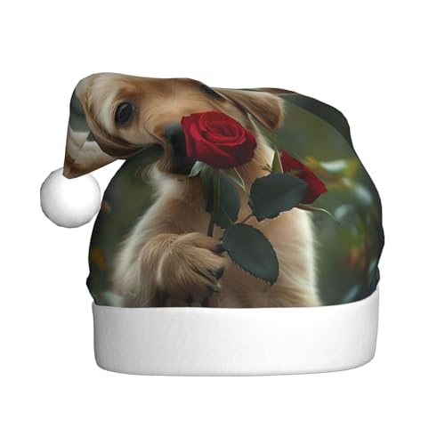 ZORIN Weihnachtsmütze, Weihnachtsmütze, Rosenmund, Welpe, niedlich, Uni, bequem, Plüsch, für Weihnachten, Neujahr, Urlaub, Partyzubehör ZORIN Weihnachtsmütze, Weihnachtsmütze, Rosenmund, Welpe, niedlich, Uni, bequem, Plüsch, für Weihnachten, Neujahr, Urlaub, Partyzubehör von ZORIN