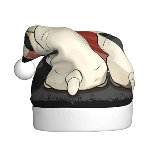 ZORIN Weihnachtsmütze, Weihnachtsmütze, französische Bulldogge, lustig, Uni, bequem, Plüsch, für Weihnachten, Neujahr, Urlaub, Partyzubehör ZORIN Weihnachtsmütze, Weihnachtsmütze, französische Bulldogge, lustig, Uni, bequem, Plüsch, für Weihnachten, Neujahr, Urlaub, Partyzubehör von ZORIN