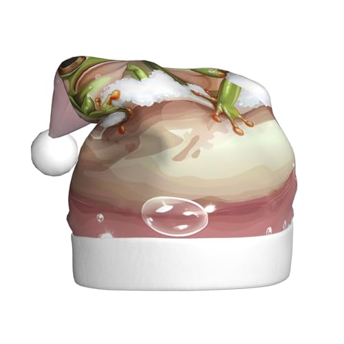 ZORIN Weihnachtsmütze, Weihnachtsmütze, grüne Frösche, Badewanne, Uni, bequem, Plüsch, für Weihnachten, Neujahr, Urlaub, Partyzubehör ZORIN Weihnachtsmütze, Weihnachtsmütze, grüne Frösche, Badewanne, Uni, bequem, Plüsch, für Weihnachten, Neujahr, Urlaub, Partyzubehör von ZORIN