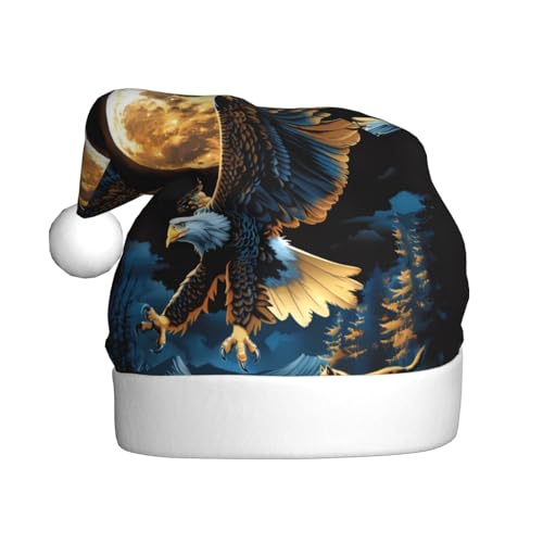 ZORIN Weihnachtsmütze, Weißkopfseeadler, aufsteigender Nachthimmel, Plüschbesatz, Uni, Weihnachtsmannmütze für Urlaub, Party, Cosplay, Weihnachtsdekoration für Herren, Damen, Erwachsene ZORIN Weihnachtsmütze, Weißkopfseeadler, aufsteigender Nachthimmel, Plüschbesatz, Uni, Weihnachtsmannmütze für Urlaub, Party, Cosplay, Weihnachtsdekoration für Herren, Damen, Erwachsene von ZORIN