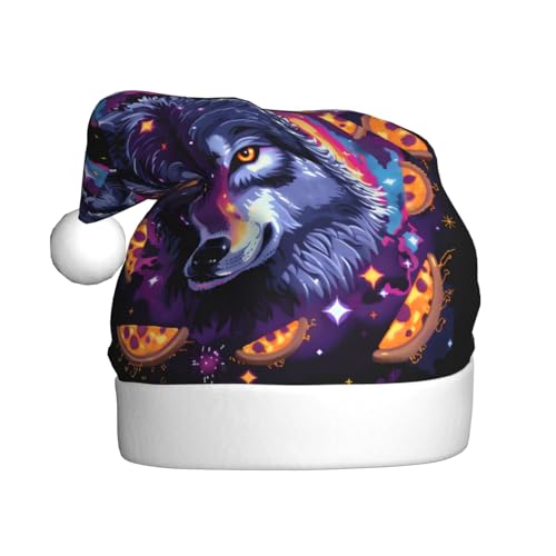 ZORIN Weihnachtsmütze, Wolfskopf, Galaxie, Plüschbesatz, Uni, Weihnachtsmannmütze für Urlaub, Party, Cosplay, Weihnachtsdekoration für Herren, Damen, Erwachsene ZORIN Weihnachtsmütze, Wolfskopf, Galaxie, Plüschbesatz, Uni, Weihnachtsmannmütze für Urlaub, Party, Cosplay, Weihnachtsdekoration für Herren, Damen, Erwachsene von ZORIN
