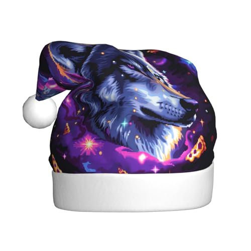 ZORIN Weihnachtsmütze, Wolfskopf, Galaxie, Wirbel, Uni, bequem, Plüsch, für Weihnachten, Neujahr, Urlaub, Partyzubehör ZORIN Weihnachtsmütze, Wolfskopf, Galaxie, Wirbel, Uni, bequem, Plüsch, für Weihnachten, Neujahr, Urlaub, Partyzubehör von ZORIN