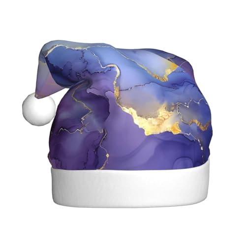 ZORIN Weihnachtsmütze, blau-goldener Marmor-Plüschbesatz, Uni, Weihnachtsmannmütze für Urlaub, Party, Cosplay, Weihnachtsdekoration, für Herren, Damen, Erwachsene ZORIN Weihnachtsmütze, blau-goldener Marmor-Plüschbesatz, Uni, Weihnachtsmannmütze für Urlaub, Party, Cosplay, Weihnachtsdekoration, für Herren, Damen, Erwachsene von ZORIN