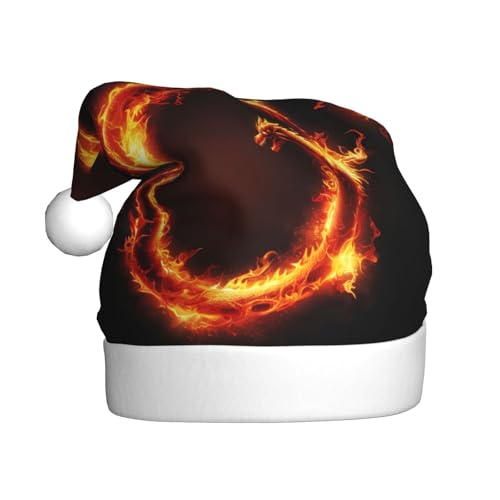 ZORIN Weihnachtsmütze, flammender Drache, Kreisring, Plüschbesatz, Uni, Weihnachtsmannmütze für Urlaub, Party, Cosplay, Weihnachtsdekoration für Herren, Damen, Erwachsene ZORIN Weihnachtsmütze, flammender Drache, Kreisring, Plüschbesatz, Uni, Weihnachtsmannmütze für Urlaub, Party, Cosplay, Weihnachtsdekoration für Herren, Damen, Erwachsene von ZORIN