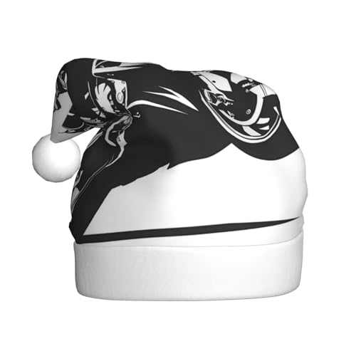 ZORIN Weihnachtsmütze, schlichtes Motorrad, schwarz, Uni, bequem, Plüsch, für Weihnachten, Neujahr, Urlaub, Partyzubehör ZORIN Weihnachtsmütze, schlichtes Motorrad, schwarz, Uni, bequem, Plüsch, für Weihnachten, Neujahr, Urlaub, Partyzubehör von ZORIN