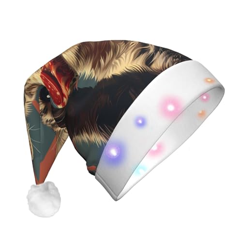 ZORIN Weihnachtsmütze mit LED-Licht, Katze, Pizza, Essen, Uni, bequem, Plüsch, für Weihnachten, Neujahr, Urlaub, Partyzubehör ZORIN Weihnachtsmütze mit LED-Licht, Katze, Pizza, Essen, Uni, bequem, Plüsch, für Weihnachten, Neujahr, Urlaub, Partyzubehör von ZORIN