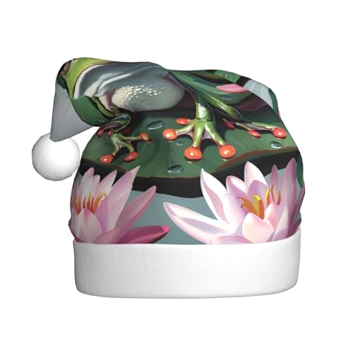 ZORIN Weihnachtsmütze mit rosafarbenem Blumenfrosch, Uni, Plüsch, für Weihnachten, Neujahr, Urlaub, Partyzubehör ZORIN Weihnachtsmütze mit rosafarbenem Blumenfrosch, Uni, Plüsch, für Weihnachten, Neujahr, Urlaub, Partyzubehör von ZORIN