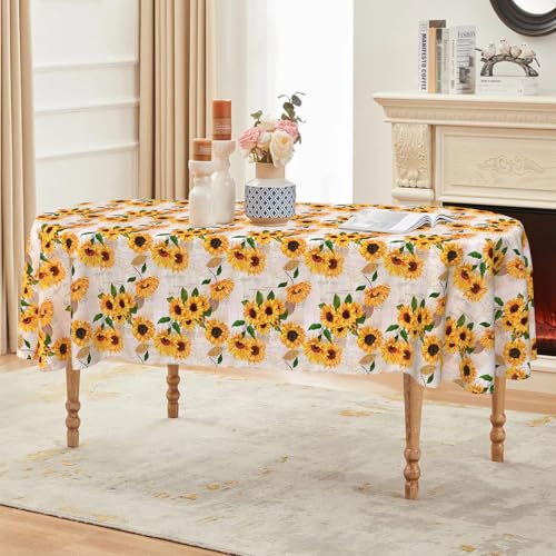 ZORKET Ovale Tischdecke, 152,4 x 213,3 cm, Sonnenblumen-Tischdecke für ovalen Tisch, Stoff, knitterfrei, waschbar, wasserdicht, ovale Tischdecke für Küche, Esszimmer, Tisch ZORKET Ovale Tischdecke, 152,4 x 213,3 cm, Sonnenblumen-Tischdecke für ovalen Tisch, Stoff, knitterfrei, waschbar, wasserdicht, ovale Tischdecke für Küche, Esszimmer, Tisch von ZORKET