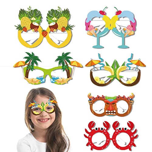 Lustige Hawaii-Brille – lebendige Farben, 3D-Muster, Foto-Requisiten – Sommer-Party-Dekoration, Geschenk, hawaiianisches Strand-Party-Zubehör für Pool-Party, Strand Zorq von ZORQ