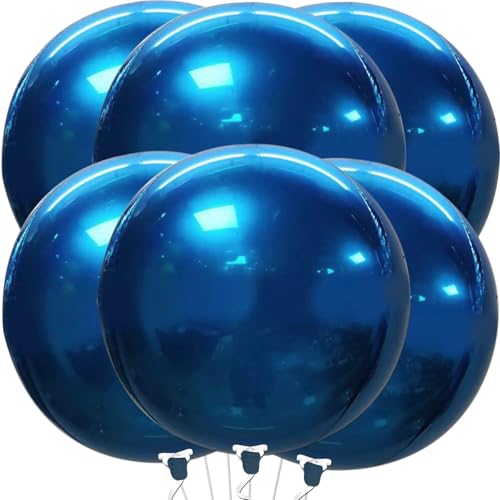 Luftballons Metallic Blau, 6 Stück 22 Zoll Dunkelblauer Metallisch Glänzende Ballons, 4D Metallic Helium Ballons, Blau Riesen Luftballons für Babyparty Hochzeit Geburtstag Taufe Party Dekoration Luftballons Metallic Blau, 6 Stück 22 Zoll Dunkelblauer Metallisch Glänzende Ballons, 4D Metallic Helium Ballons, Blau Riesen Luftballons für Babyparty Hochzeit Geburtstag Taufe Party Dekoration von ZOSIGN