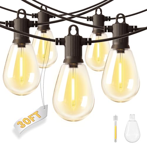 ZOTOYI 9M S14 lichterkette outdoor IP65 wasserdicht lichterkette Led außen strom outdoor mit 10 + 1plastischen glühlampen, lichterkette glühbirnen für terrassenfeiern, hochzeiten, 2700K ZOTOYI 9M S14 lichterkette outdoor IP65 wasserdicht lichterkette Led außen strom outdoor mit 10 + 1plastischen glühlampen, lichterkette glühbirnen für terrassenfeiern, hochzeiten, 2700K von ZOTOYI