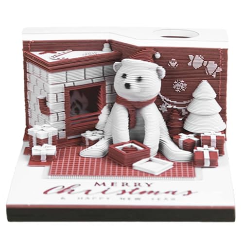 3D-Kunst-Kalender, Memo-Block, 2025, kreativer Zeitmesser, Kalender, Weihnachtsbär, Notizblock, Kunstkalender, Skulptur, DIY-Papierschnitzerei, Kunst, Haftnotizen, Schreibtisch-Dekoration 3D-Kunst-Kalender, Memo-Block, 2025, kreativer Zeitmesser, Kalender, Weihnachtsbär, Notizblock, Kunstkalender, Skulptur, DIY-Papierschnitzerei, Kunst, Haftnotizen, Schreibtisch-Dekoration von ZOUBAOQ