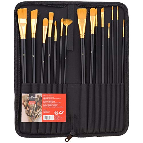 Van Bleiswijck Pinselset 15-teilig im Etui - 15 schwarze Pinsel und gelbe Borsten Van Bleiswijck Pinselset 15-teilig im Etui - 15 schwarze Pinsel und gelbe Borsten von ZOUXO
