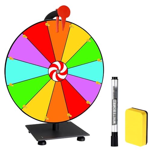 ZOYDP Glücksrad zum Drehen, 12 Glücksrad, Glücksrad zum Selbstgestalten, mit Markierstift und Radiergummi, Gluecksrad Gluecksrad für Lotteriespiele, Wortspiele, Karneval Party ZOYDP Glücksrad zum Drehen, 12 Glücksrad, Glücksrad zum Selbstgestalten, mit Markierstift und Radiergummi, Gluecksrad Gluecksrad für Lotteriespiele, Wortspiele, Karneval Party von ZOYDP