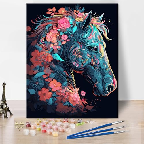 DIY Malen nach Zahlen Schwarzes Pferd Malen nach Zahlen Kits für Erwachsene Tier Malen nach Zahlen Kits für Anfänger Blumen Pferd Malen nach Zahlen auf Leinwand 16x20 Zoll Wandkunst Dekor DIY Malen nach Zahlen Schwarzes Pferd Malen nach Zahlen Kits für Erwachsene Tier Malen nach Zahlen Kits für Anfänger Blumen Pferd Malen nach Zahlen auf Leinwand 16x20 Zoll Wandkunst Dekor von ZOZHI