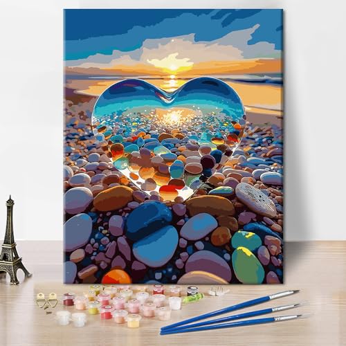Malen nach Zahlen für Erwachsene Malen nach Zahlen Farbiger Stein Malen nach Zahlen für Erwachsene Anfänger Sonnenuntergang am Meer Malsets für die Heimdekoration 16x20 Zoll Ohne Rahmen Malen nach Zahlen für Erwachsene Malen nach Zahlen Farbiger Stein Malen nach Zahlen für Erwachsene Anfänger Sonnenuntergang am Meer Malsets für die Heimdekoration 16x20 Zoll Ohne Rahmen von ZOZHI