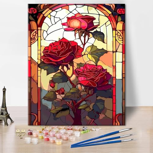 Malen nach Zahlen für Erwachsene Rosen Malen nach Zahlen Kits DIY Blumenmalerei Wanddekor Anfänger Malen nach Zahlen Kunst für Schlafzimmer Zuhause Wanddekor 16x20 Zoll. Malen nach Zahlen für Erwachsene Rosen Malen nach Zahlen Kits DIY Blumenmalerei Wanddekor Anfänger Malen nach Zahlen Kunst für Schlafzimmer Zuhause Wanddekor 16x20 Zoll. von ZOZHI