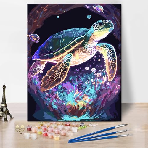 Schildkröte Malen nach Zahlen Kunst Meeresorganismen Malerei-Sets Seetang Korallen Malen nach Zahlen Kunst Unterwasserwelt Malerei für Männer und Frauen Wohnzimmer Schlafzimmer Dekoration 16x20 Zoll Schildkröte Malen nach Zahlen Kunst Meeresorganismen Malerei-Sets Seetang Korallen Malen nach Zahlen Kunst Unterwasserwelt Malerei für Männer und Frauen Wohnzimmer Schlafzimmer Dekoration 16x20 Zoll von ZOZHI
