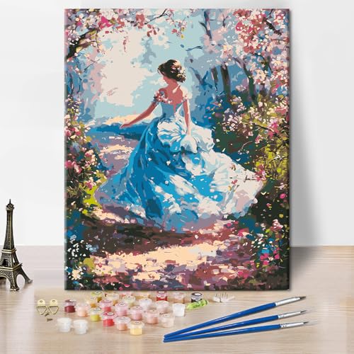 ZOZHI Dream Garden Malen nach Zahlen für Erwachsene, schöne Prinzessinnen-Blumen, Malerei, Kunstwerk, Malen nach Zahlen, Leinwand-Dekoration für Schlafzimmer, Dekoration, 40,6 x 50,8 cm ZOZHI Dream Garden Malen nach Zahlen für Erwachsene, schöne Prinzessinnen-Blumen, Malerei, Kunstwerk, Malen nach Zahlen, Leinwand-Dekoration für Schlafzimmer, Dekoration, 40,6 x 50,8 cm von ZOZHI