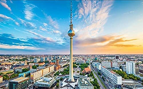 ZOZOIN Berliner Fernsehturm Deutschland Full Drill DIY 5D Diamond Painting By Number Unique Kits Home Wall Decor Crystal 30x40CM von ZOZOIN