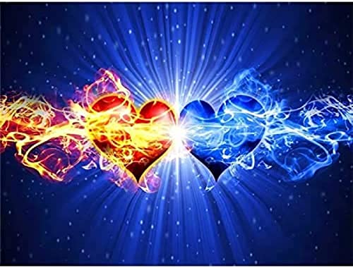 ZOZOIN DIY 5D Diamond Painting Full Drill Kit, Herz Wasser und Feuer Diamond Painting Bilder Set Diamond Painting By Numbers Kreuzstich Stickerei Strass Mosaik Malerei für Home Wall Decor 30x40CM ZOZOIN DIY 5D Diamond Painting Full Drill Kit, Herz Wasser und Feuer Diamond Painting Bilder Set Diamond Painting By Numbers Kreuzstich Stickerei Strass Mosaik Malerei für Home Wall Decor 30x40CM von ZOZOIN