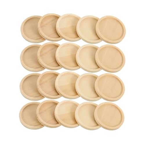 Unvollendete Holzplatte zum Basteln 100 Stück 25–40 mm runde Anhängerschalen aus Holz, leere Basisschalen aus Holz, Lünette for die Schmuckherstellung(100pcs 30mm) von ZPFDSG