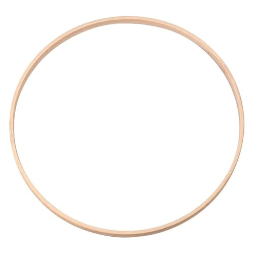 Unvollendete Holzplatte zum Basteln 1Pcs Holz Floral Kreis Hoop Macrame Hoop Holz Ringe for Hochzeit Party Hause DIY(23cm-1pcs) von ZPFDSG