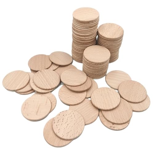Unvollendete Holzplatte zum Basteln 50 Stück 5 cm DIY Runde Holzspäne, unvollendete Holzmünzenausschnitte, Scheiben, leere Tags Unvollendete Holzplatte zum Basteln 50 Stück 5 cm DIY Runde Holzspäne, unvollendete Holzmünzenausschnitte, Scheiben, leere Tags von ZPFDSG