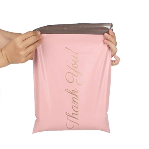 Versandtaschen Kunststoff 50 Stück PE-Express-Verpackung, Pakettasche, rosa Umschlag, Versandtaschen, wasserdichte Logistik-Versandtasche (Color : 45x60cm) von ZPFDSG