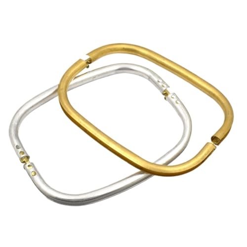 ZPFDSG Aluminium-Geldbeutelrahmengriff Metall-Aluminium-Rohrrahmen, Geldbörse, Rahmen, Taschengriff, Zubehör, Clutch-Taschen-Teile(Copper no Magnet,17.5cm) von ZPFDSG