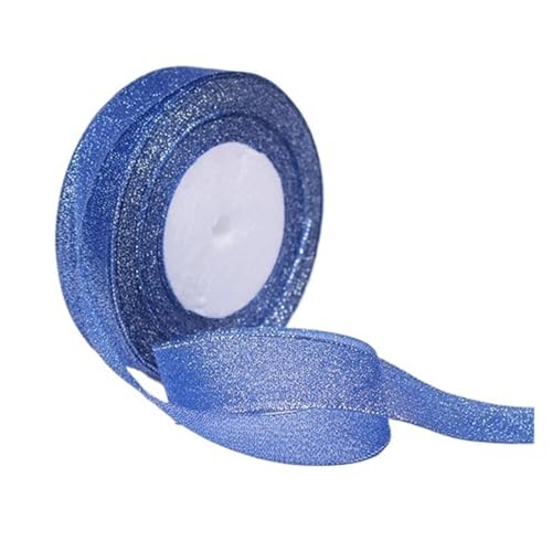ZPFDSG Schleife 6/10/15/20/25/40mm Glitter Ribbon Bow Hair Party Wedding Christmas Decoration DIY Gift Wrapping Accessories 22 Meters(Light Blue,20mm Onion) von ZPFDSG