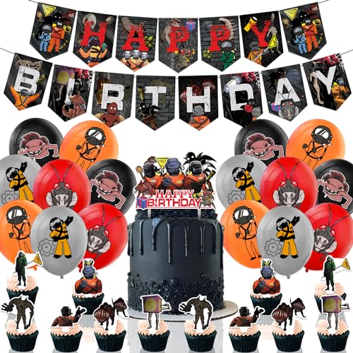Lethal Geburtstag Dekorationen,Geburtstag Luftballons Party Supplies, Happy Birthday Banner Tortendeko Kuchen Topper Luftballons, Anime Birthday Party Supplies von ZPSOSPZ