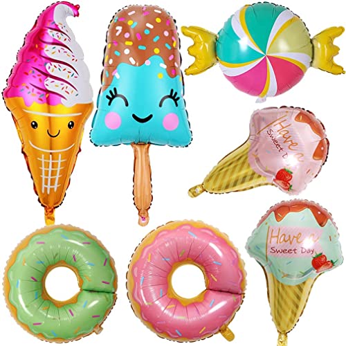 Eiscreme Donut Folienballons Set Sommer Ice Cream Themenorientierte Geburtstags Dekoration Ballons für Sommer Party Dekoration Eiscreme Donut Folienballons Set Sommer Ice Cream Themenorientierte Geburtstags Dekoration Ballons für Sommer Party Dekoration von ZQBB