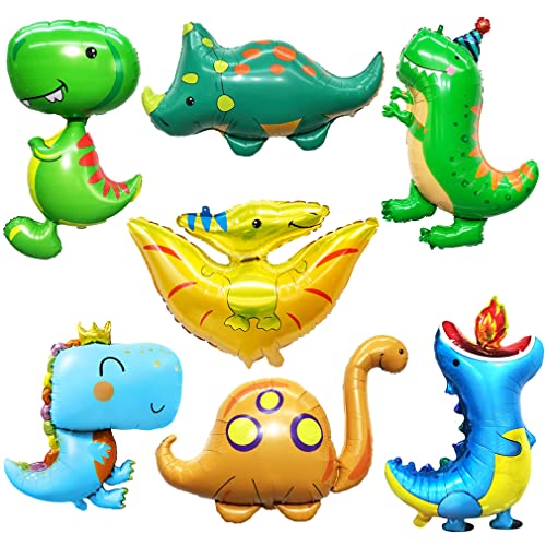 ZQBB Dino Folienballons 7 Stücke,Dinosaurier Luftballons für Dinosaurier Geburtstagsfeier Kinder Party Ballons Dekoration ZQBB Dino Folienballons 7 Stücke,Dinosaurier Luftballons für Dinosaurier Geburtstagsfeier Kinder Party Ballons Dekoration von ZQBB