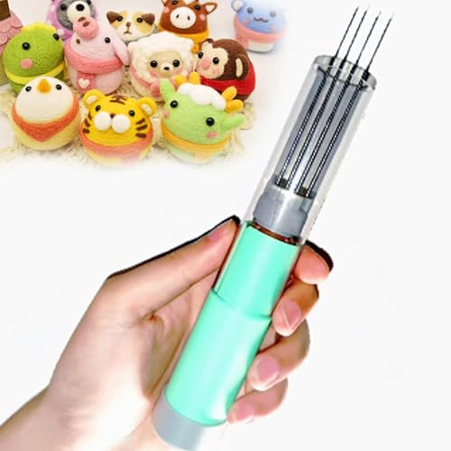ZQBXHDZW Elektrisches Filznadelmaschinen-Set,Automatische Filzmaschine Mit Einstellbarer Geschwindigkeit,Schnelles Basteln Filz Zum Selbermachen,FüR AnfäNger Und Profis(Mint Green) von ZQBXHDZW