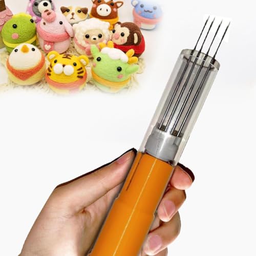 ZQBXHDZW Elektrisches Filznadelmaschinen-Set,Automatische Filzmaschine Mit Einstellbarer Geschwindigkeit,Schnelles Basteln Filz Zum Selbermachen,FüR AnfäNger Und Profis(Orange) von ZQBXHDZW