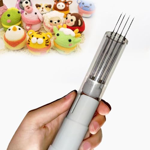 ZQBXHDZW Elektrisches Filznadelmaschinen-Set,Automatische Filzmaschine Mit Einstellbarer Geschwindigkeit,Schnelles Basteln Filz Zum Selbermachen,FüR AnfäNger Und Profis(White) von ZQBXHDZW