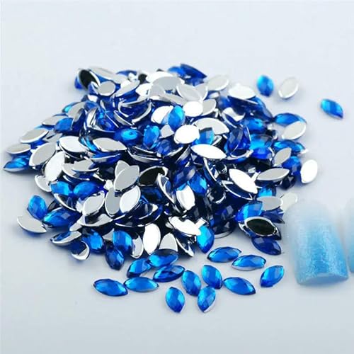 100 Stück/Beutel, Acryl, Pferdeauge, flache Rückseite, Strass, Schmuck, DIY, Kleidung, Nageldekoration, Zubehör von ZQJIFHAKOT