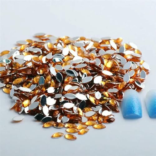 100 Stück/Beutel, Acryl, Pferdeauge, flache Rückseite, Strass, Schmuck, DIY, Kleidung, Nageldekoration, Zubehör von ZQJIFHAKOT