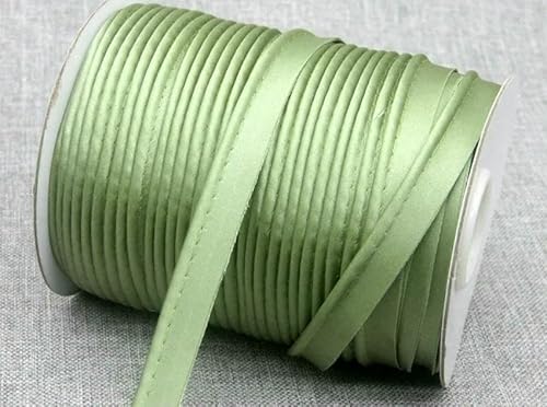 12 mm Polyester-Satin-Schrägband, Paspelierung mit Baumwollkordel, Kantenstreifen für Bastelbedarf, Material, Nähzubehör 12 mm Polyester-Satin-Schrägband, Paspelierung mit Baumwollkordel, Kantenstreifen für Bastelbedarf, Material, Nähzubehör von ZQJIFHAKOT