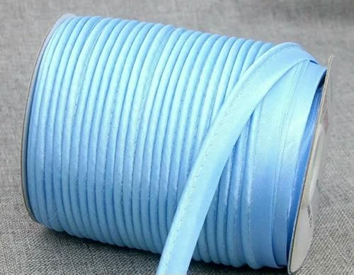 12 mm Polyester-Satin-Schrägband, Paspelierung mit Baumwollkordel, Kantenstreifen für Bastelbedarf, Material, Nähzubehör 12 mm Polyester-Satin-Schrägband, Paspelierung mit Baumwollkordel, Kantenstreifen für Bastelbedarf, Material, Nähzubehör von ZQJIFHAKOT