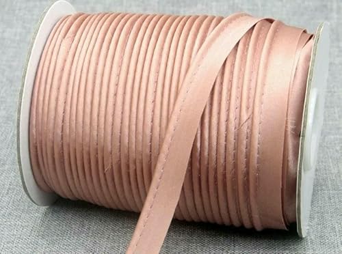 12 mm Polyester-Satin-Schrägband, Paspelierung mit Baumwollkordel, Kantenstreifen für Bastelbedarf, Material, Nähzubehör 12 mm Polyester-Satin-Schrägband, Paspelierung mit Baumwollkordel, Kantenstreifen für Bastelbedarf, Material, Nähzubehör von ZQJIFHAKOT