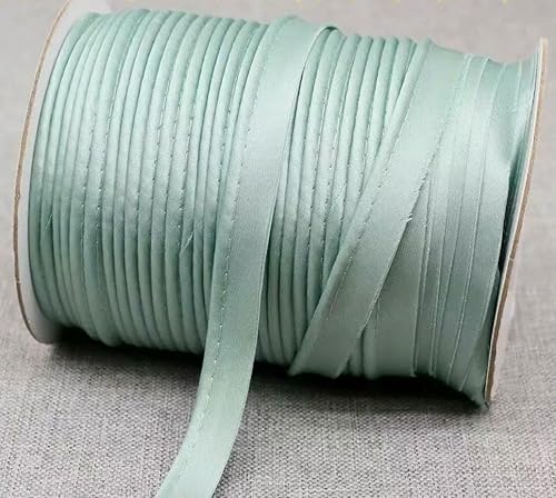 12 mm Polyester-Satin-Schrägband, Paspelierung mit Baumwollkordel, Kantenstreifen für Bastelbedarf, Material, Nähzubehör 12 mm Polyester-Satin-Schrägband, Paspelierung mit Baumwollkordel, Kantenstreifen für Bastelbedarf, Material, Nähzubehör von ZQJIFHAKOT